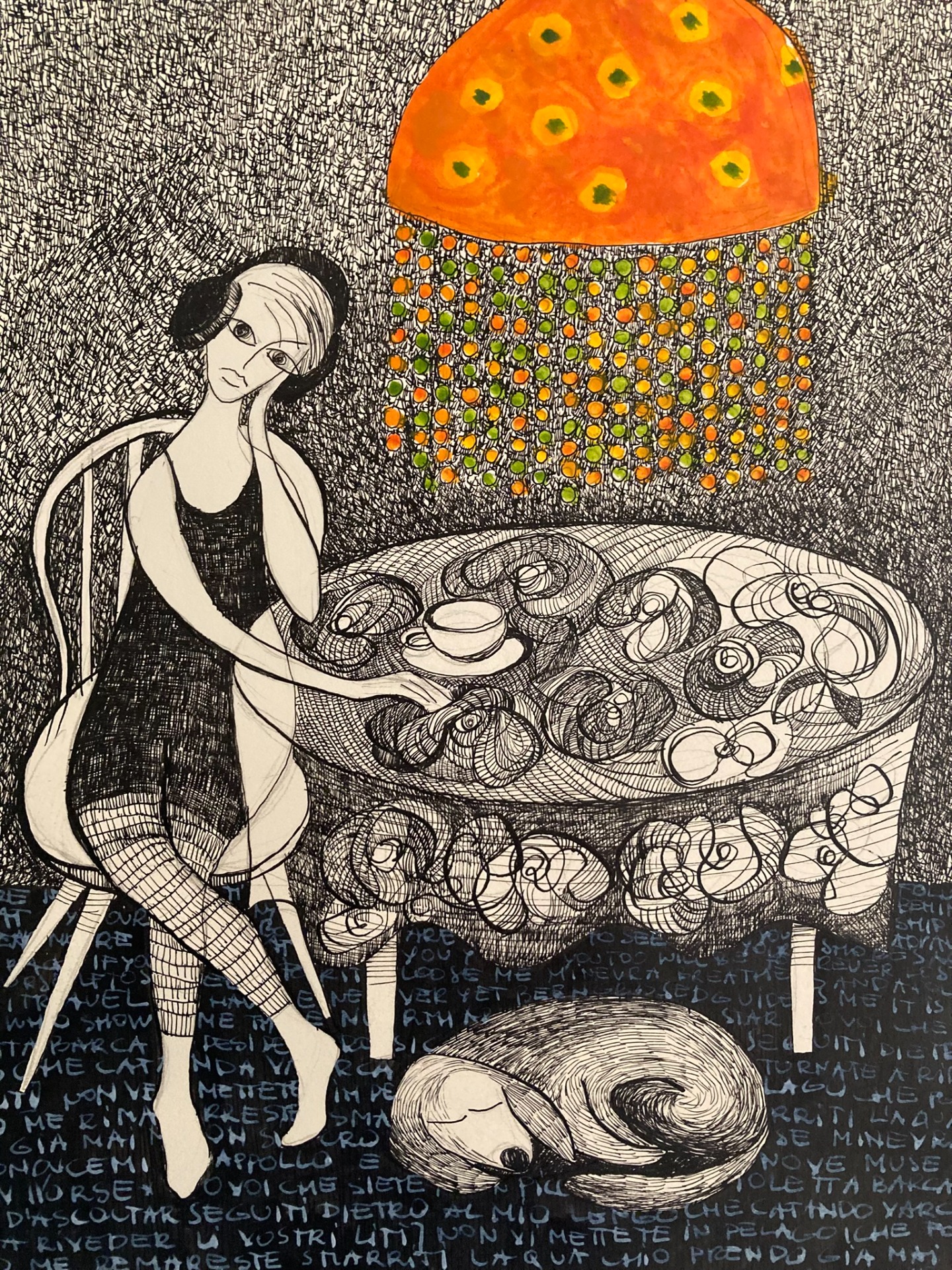 Ink drawing