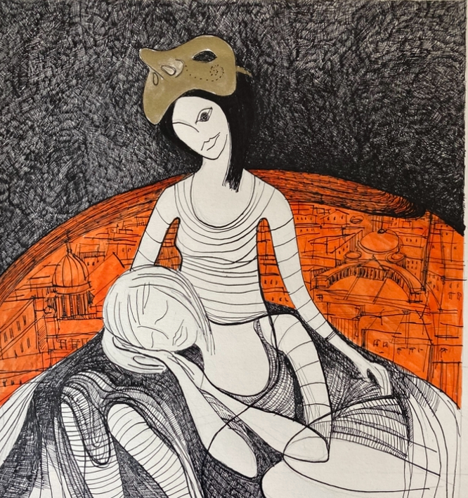 Ink drawing